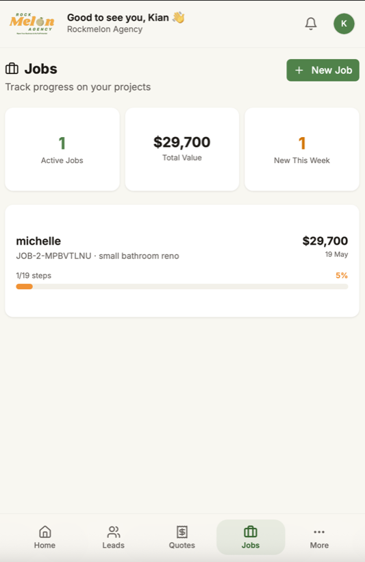 Rockmelon AI Job Planner